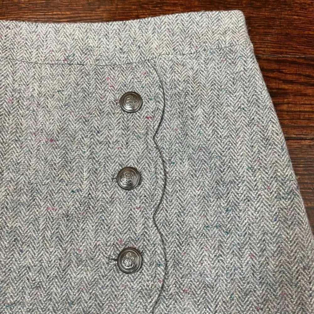 Talbots Scalloped Faux-Wrap Skirt
